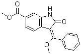 3E-2,3-Dihydro-3-(methoxyphenylmethylene)-2-oxo-1H-indole-6-carboxylic acid methyl ester