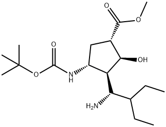 (1S,2S,3S,4R)-Methyl3-((R)-1-aMino-2-ethylbutyl)-4-(tert-butoxycarbonylaMino)-2-hydroxycyclopentanec