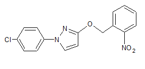 2-[(N-4-chlorophenyl)-1H-pyrazol-3-yloxymethyl]nitrobenzene 2-[(N-p-chlorophenyl)-3-pyrazoloxymethyl