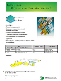 Sachet Packaging (Laminated film and Pouch)