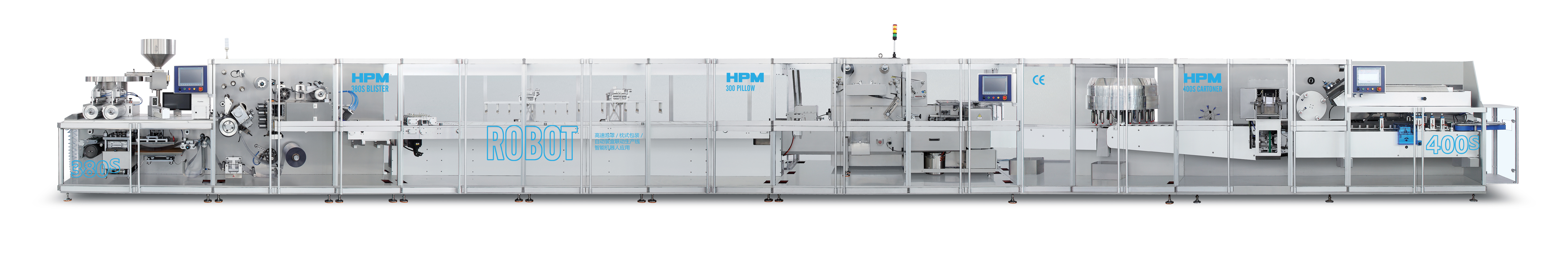 DPH380S-HXZB420/300-DXH400SHigh speed pillow type blister packing and automatic box packing linkage 