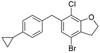 4-Bromo-7-chloro-6-[(4-cyclopropylphenyl)methyl]-2,3-dihydrobenzofuran