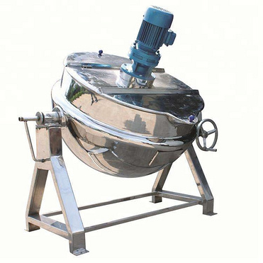 fruit jam double tilting jacketed kettle with agitator
