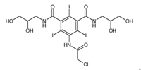 N,N'-bis(2,3-dihydroxypropyl)-5-(2-chloroacetamido)-2,4,6- triiodoisophthalamide