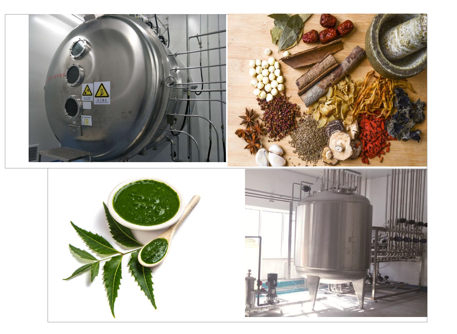 Low temperature fruit and vegetable herbal extract and protein powder vacuum dryer  