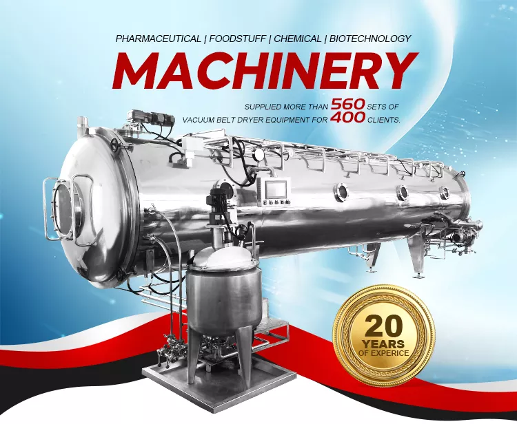 Emamectin benzoate agrochemical vacuum belt dryer manufacturer  