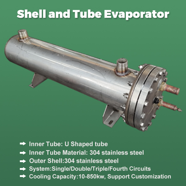 Custom Seamlesss Stainless Steel 304 Shell & Tube Heat Exchanger  