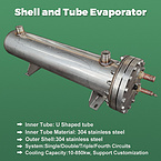 Custom Seamlesss Stainless Steel 304 Shell & Tube Heat Exchanger