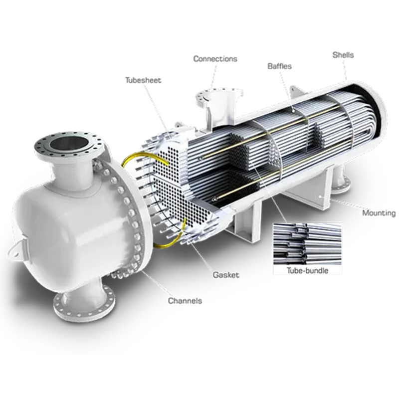 Custom Seamlesss Stainless Steel 304 Shell & Tube Heat Exchanger