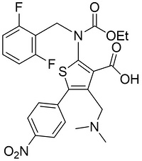 2-((2,6-difluorobenzyl)(e thoxycarbonyl)amino)-4- ((dimethylamino)methyl) -5-(4-nitrophenyl)thiophe 