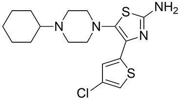 4-(4-chlorothiophen-2-yl)-5 -(4-cyclohexylpiperazin-1-y l)thiazol-2-amine