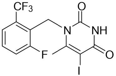 1-[2-fluoro-6-(trifluorometh yl)benzyl]-5-iodo-6-methylp yrimidine-2,4(1H,3H)-dione