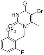 5-Bromo-1-(2-fluoro-6-triflu oromethyl-benzyl)-6-methyl -1H-pyrimidine-2,4-dione