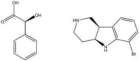 (4aS,9bR)-6-bromo-1H,2H,3H,4 H,4aH,5H,9bH-pyrido[4,3-b]ind ole,(2S)-2-hydroxy-2-phenylacet ic acid