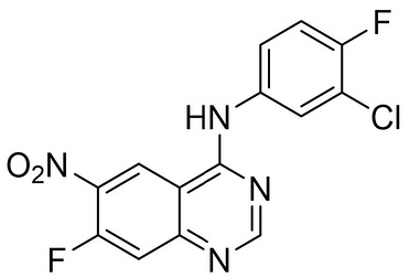 N-(3-chloro-4-fluorophenyl)-7-f luoro-6-nitro-4-Quinazolinamine