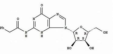 2-N-(phenylacetyl)-9-(β-D-ribofuranosyl)-guanine