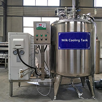 500L 1000 Liter Small Stainless Steel Immersion Bulk Milk Cooling Tank