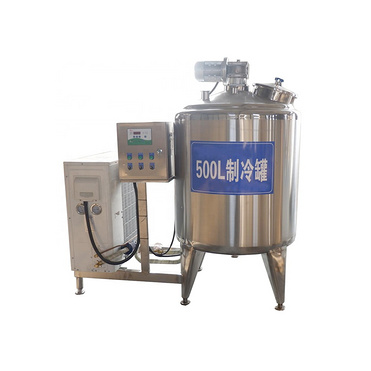 500L 1000 Liter Small Stainless Steel Immersion Bulk Milk Cooling Tank