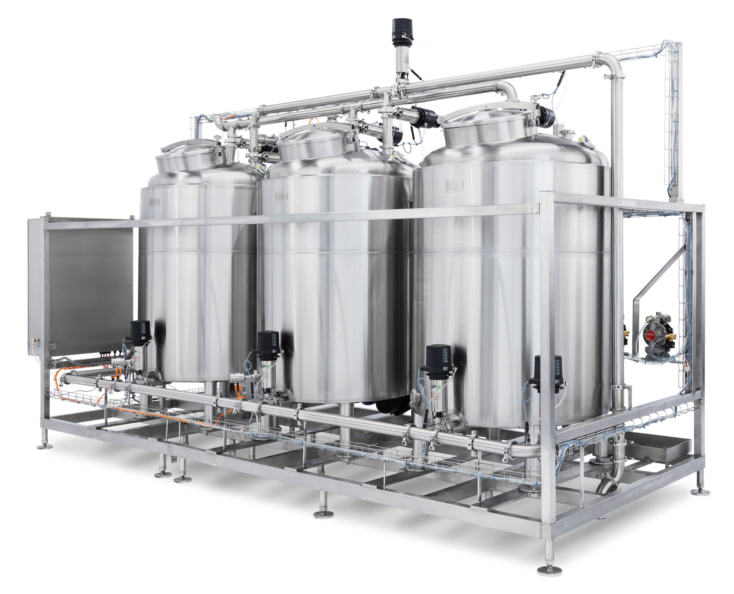 Automatic CIP Cleaning System Stainless Steel Milk Beverage Food Cosmetic Clean In Place System  