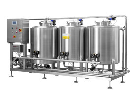 Automatic CIP Cleaning System Stainless Steel Milk Beverage Food Cosmetic Clean In Place System