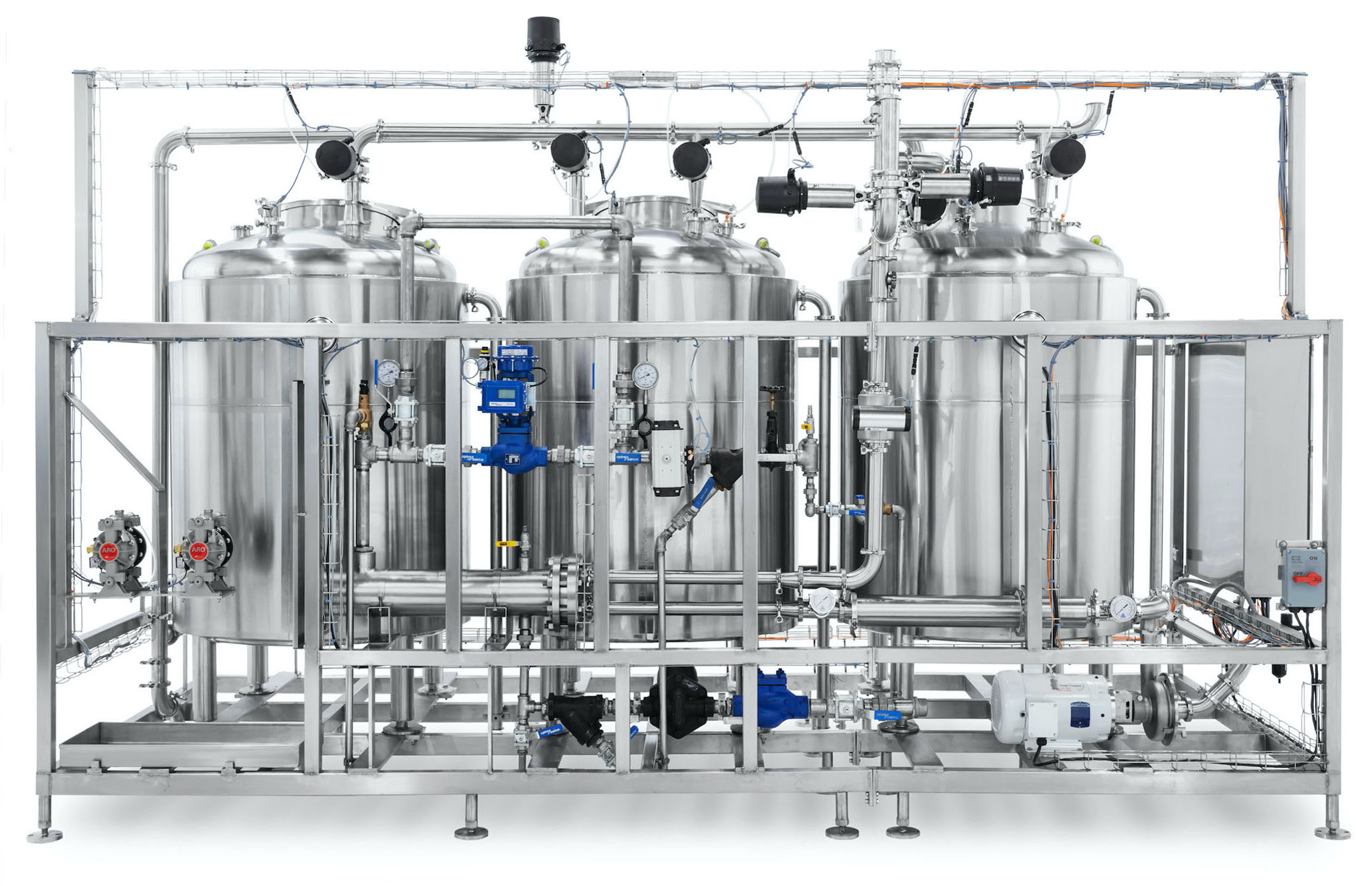 Automatic CIP Cleaning System Stainless Steel Milk Beverage Food Cosmetic Clean In Place System  