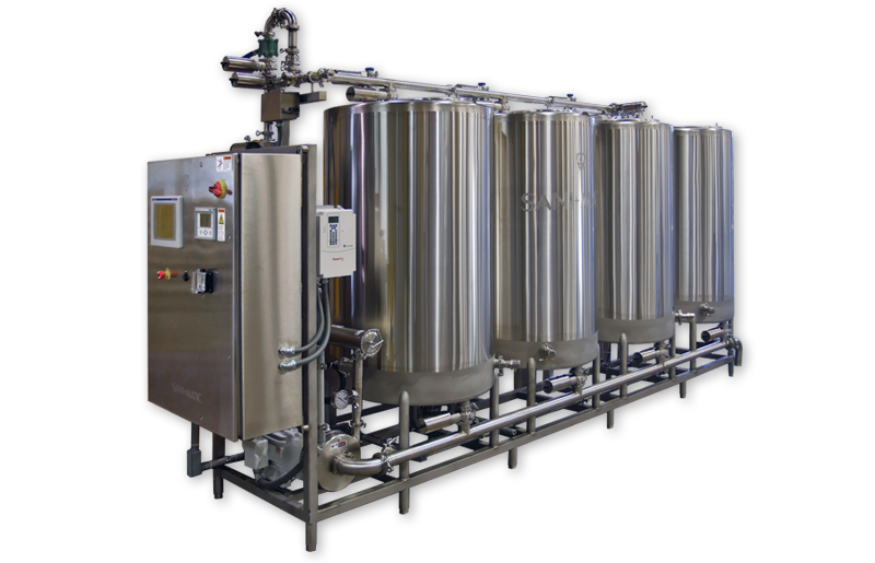 Automatic CIP Cleaning System Stainless Steel Milk Beverage Food Cosmetic Clean In Place System  