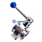 Custom Made Manual Stainless Steel Handle Threaded Butterfly Ball Valve