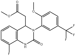 2-(8-fluoro-3-(2-methoxy-5-(trifluoromethyl)phenyl)-2-oxo-1,2,3,4-tetrahydroquinazolin-4-yl)aceticac