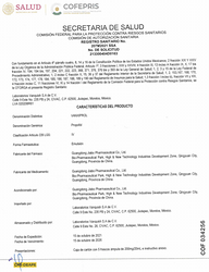 Drug Registration Certificate - Mexico