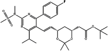 tert-Butyl 6-[(1E)-2-[4-(4-fluorophenyl)-6-(1-methylethyl)-2-[methyl(methylsulfonyl)amino]-5-pyrimid