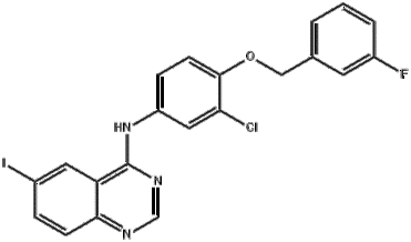 N-[3-chloro-4-(3-fluorobenzyloxy)phenyl]-6-i odoquinazolin-4-amine