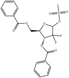 2-deoxy-2,2-difluoro-3,5-o-dibenzoylribose mesylate