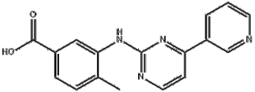 4-methyl-3-[[4-(3-pyridinyl)-2-pyrimidinyl]amino] benzoic acid