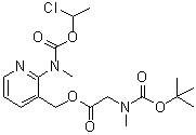 N-Methyl-N-(3-[((N-tert-butoxycarbonyl-N-methylamino)acetoxy)methyl]pyridin-2-yl)carbamic acid 1-chl