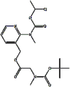 N-Methyl-N-(3-[((N-tert-butoxycarbonyl-N-methylamino)acetoxy)methyl]pyridin-2-yl)carbamic acid 1-chl