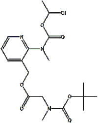 N-Methyl-N-(3-[((N-tert-butoxycarbonyl-N-methylamino)acetoxy)methyl]pyridin-2-yl)carbamic acid 1-chl