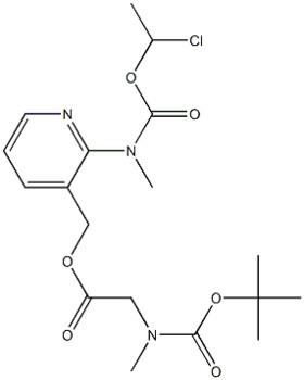 N-Methyl-N-(3-[((N-tert-butoxycarbonyl-N-methylamino)acetoxy)methyl]pyridin-2-yl)carbamic acid 1-chl