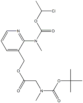 N-Methyl-N-(3-[((N-tert-butoxycarbonyl-N-methylamino)acetoxy)methyl]pyridin-2-yl)carbamic acid 1-chl