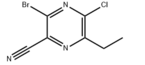 3-bromo-5-chloro-6-ethylpyrazine-2-carbonitrile3-溴-5-氯-6-乙基吡嗪-2-甲腈