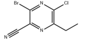 3-bromo-5-chloro-6-ethylpyrazine-2-carbonitrile3-溴-5-氯-6-乙基吡嗪-2-甲腈