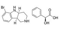 (4aS,9bR)-6-bromo-1H,2H,3H,4 H,4aH,5H,9bH-pyrido[4,3-b]ind ole,(2S)-2-hydroxy-2-phenylacet ic acid;
