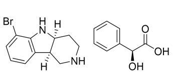 (4aS,9bR)-6-bromo-1H,2H,3H,4 H,4aH,5H,9bH-pyrido[4,3-b]ind ole,(2S)-2-hydroxy-2-phenylacet ic acid;
