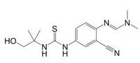 (E)-N'-(2-cyano-4-(3-(1-hydro xy-2-methylpropan-2-yl)thiour eido)phenyl)-N,N-dimethylfor mimidamide