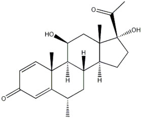 11β,17α-dihydroxy-6α-methl-1,4-pregnadiene-3,20-dione