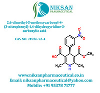 2,6-dimethyl-5-methoxycarbonyl-4-(3-nitrophenyl)-1,4-dihydropyridine-3-carboxylic acid