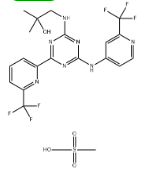 2-methyl-1-((4-(6-(trifluoromethyl)pyridin-2-yl)-6-((2-(trifluoromethyl)pyridin-4-yl)amino)-1,3,5-tr