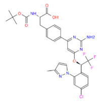 (S)-3-(4-(2-amino-6-((R)-1-(4-chloro-2-(3-methyl-1H-pyrazol-1-yl)phenyl)-2,2,2-trifluoroethoxy)pyrim
