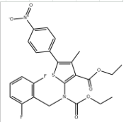Ethyl 2-((2,6-difluorobenzyl)(ethoxycarbonyl)amino)-4-methyl-5-(4-nitrophenyl)thiophene-3-carboxylat
