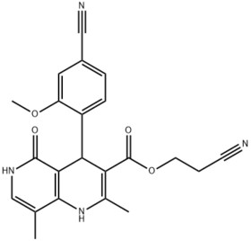 2-Cyanoethyl-4-(4-cyano-2-methoxyphenyl)-1,4,5,6-tetrahydro-2,8-dimethyl-5-oxo-1,6-naphthyridine-3-c