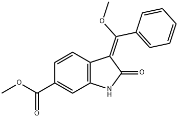 (3e)-2,3-dihydro-3-(methoxyphenylmethylene)-2-oxo-1h-indole-6-carboxylic acid methyl ester